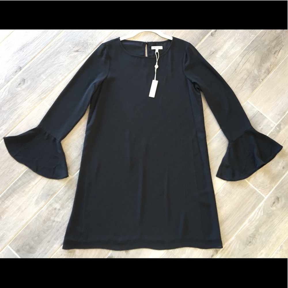 NWT Max Studio LBD Sheer Bell Sleeve